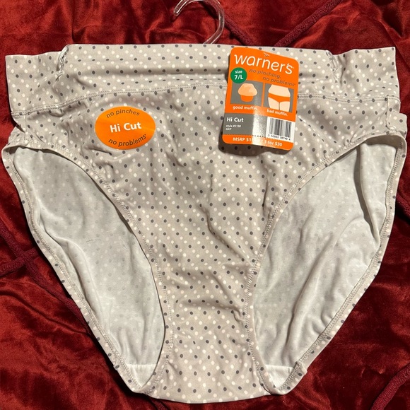 BWT Warner’s Ladies Size 7 (L) Muffin Top Control High Rise Brief - Picture 3 of 11